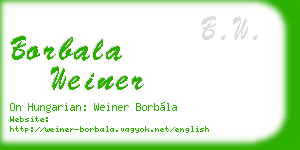 borbala weiner business card